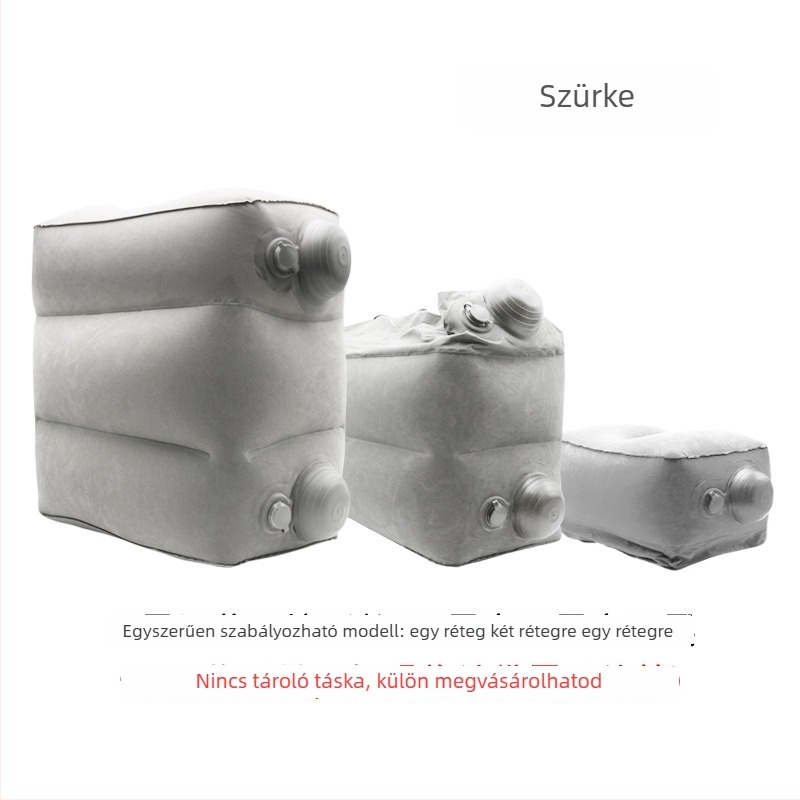 Miaosite MT501-3 felfújható lábtámasz szabadtéri utazásokhoz, flocking felület, környezetbarát PVC, tömeg 0.67 kg