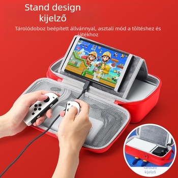 Nintendo Switch tároló táska EVA+PU; kompatibilis Switch, Switch OLED, Switch Lite; modell: Switch; súly: 450,5 g