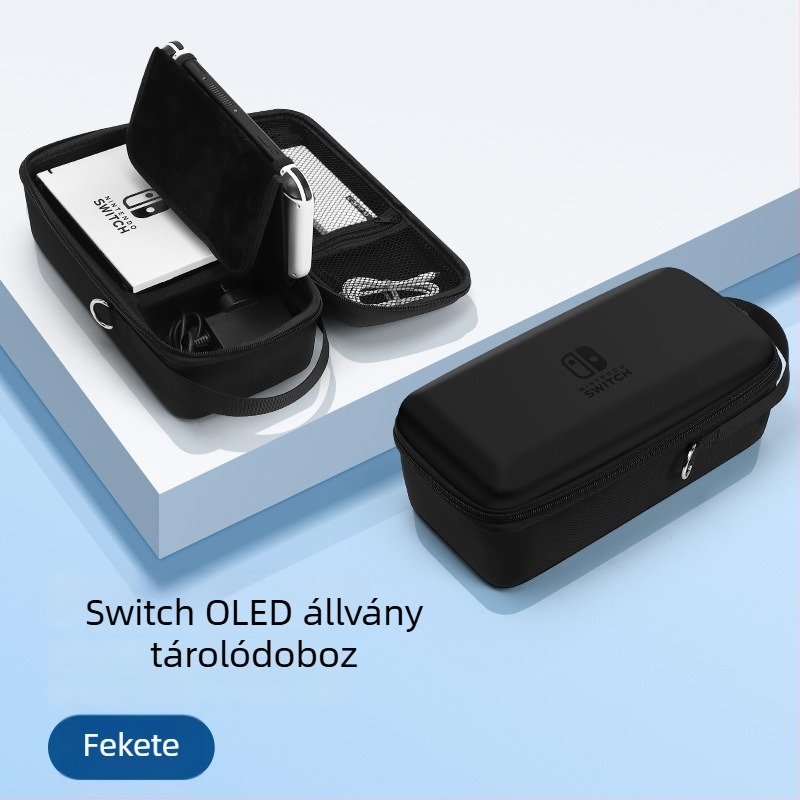 Nintendo Switch tároló táska EVA+PU; kompatibilis Switch, Switch OLED, Switch Lite; modell: Switch; súly: 450,5 g