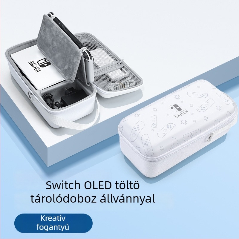 Nintendo Switch tároló táska EVA+PU; kompatibilis Switch, Switch OLED, Switch Lite; modell: Switch; súly: 450,5 g