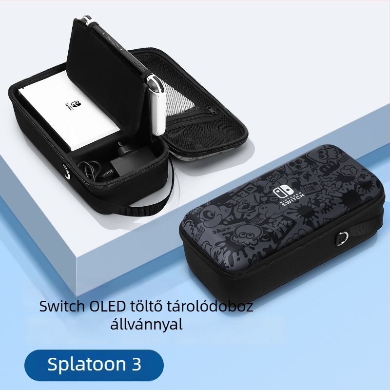 Nintendo Switch tároló táska EVA+PU; kompatibilis Switch, Switch OLED, Switch Lite; modell: Switch; súly: 450,5 g