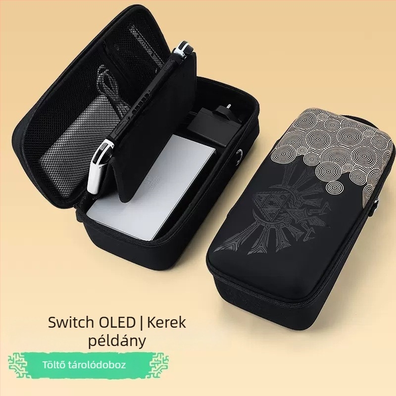 Nintendo Switch tároló táska EVA+PU; kompatibilis Switch, Switch OLED, Switch Lite; modell: Switch; súly: 450,5 g