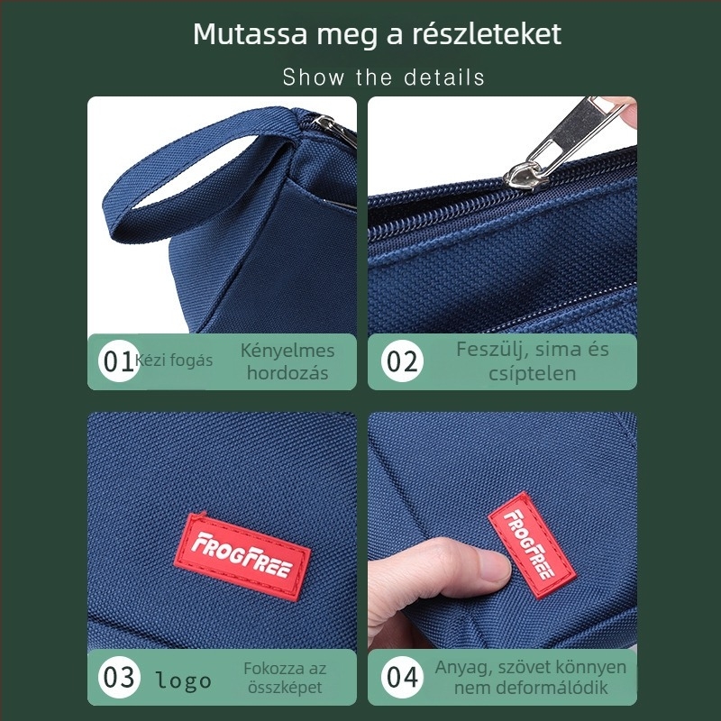 Nagy kapacitású tolltartó, Koreai stílus, Oxford anyag, uniszex, általános és középiskolás diákok számára