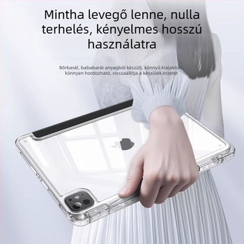 Átlátszó akrilvédő tok iPad 11-hez, Air 6/5-höz és Air 13-hoz, a 10. generáció, Y-alakú állvánnyal