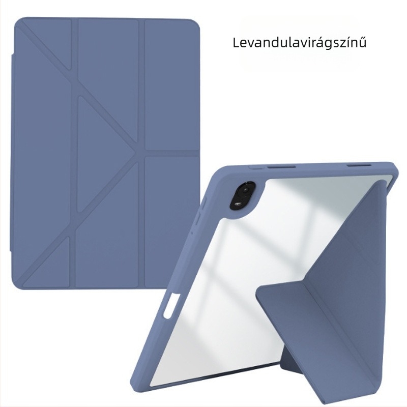 Átlátszó akrilvédő tok iPad 11-hez, Air 6/5-höz és Air 13-hoz, a 10. generáció, Y-alakú állvánnyal
