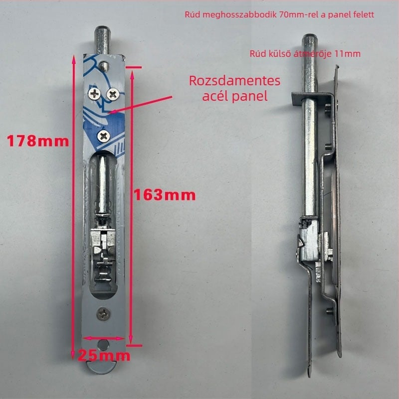 Pillangó reteszes ajtózár, vasból, otthoni használatra