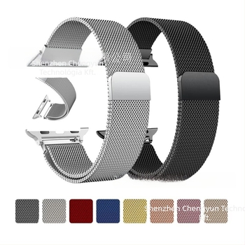 Rozsdamentes acél Milanese szíj fém csatlakozóval és mágneses csattal az Apple Watchhoz