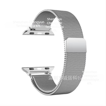 Rozsdamentes acél Milanese szíj fém csatlakozóval és mágneses csattal az Apple Watchhoz