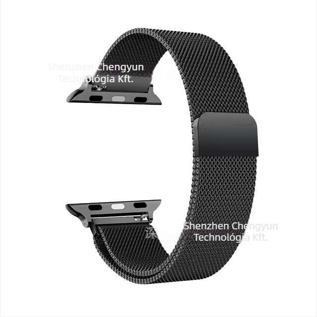 Rozsdamentes acél Milanese szíj fém csatlakozóval és mágneses csattal az Apple Watchhoz