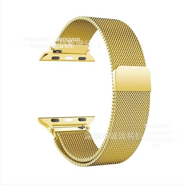 Rozsdamentes acél Milanese szíj fém csatlakozóval és mágneses csattal az Apple Watchhoz