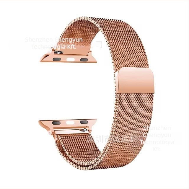 Rozsdamentes acél Milanese szíj fém csatlakozóval és mágneses csattal az Apple Watchhoz