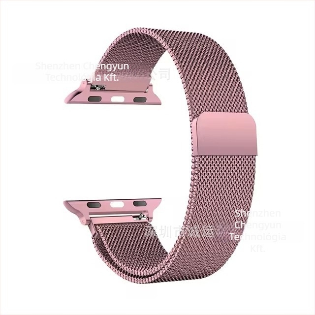 Rozsdamentes acél Milanese szíj fém csatlakozóval és mágneses csattal az Apple Watchhoz