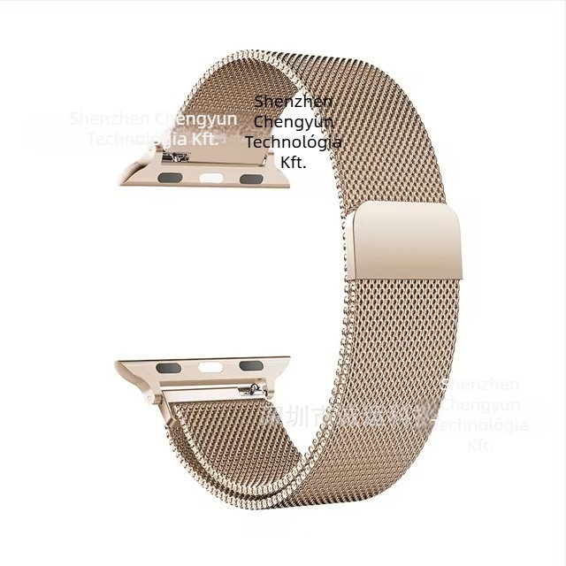 Rozsdamentes acél Milanese szíj fém csatlakozóval és mágneses csattal az Apple Watchhoz