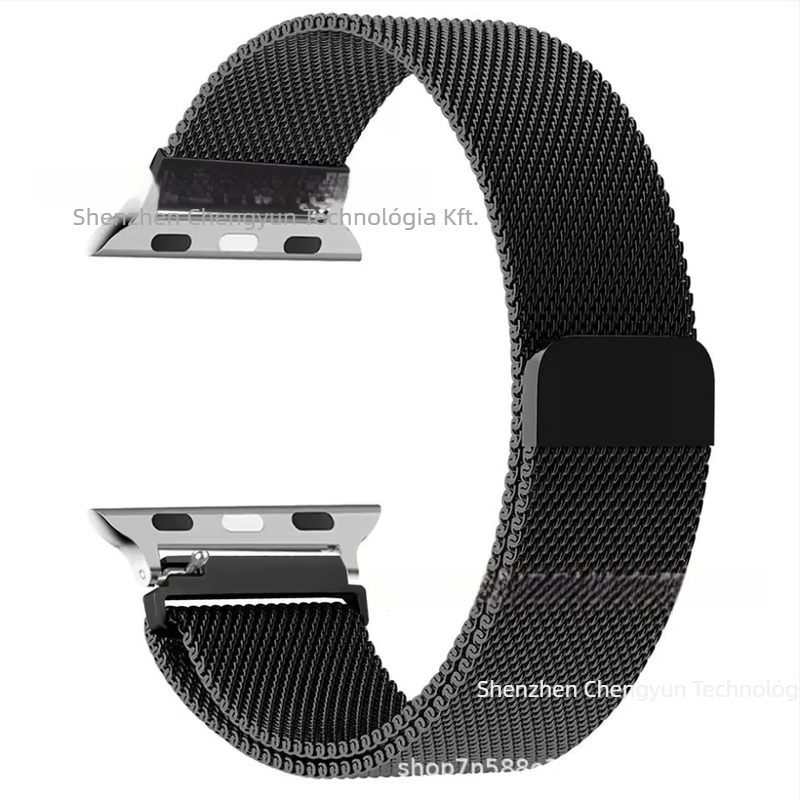 Rozsdamentes acél Milanese szíj fém csatlakozóval és mágneses csattal az Apple Watchhoz