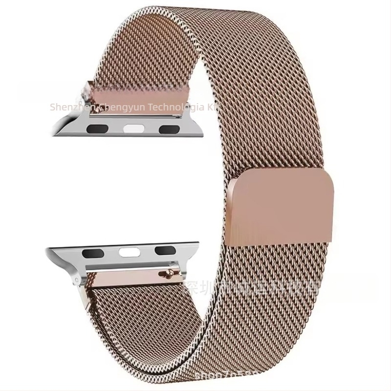 Rozsdamentes acél Milanese szíj fém csatlakozóval és mágneses csattal az Apple Watchhoz