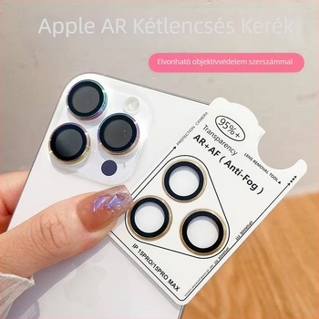 iPhone 14 Pro Max kamerafólia – edzett üveg, HD, ütésálló, ujjlenyomat-mentes