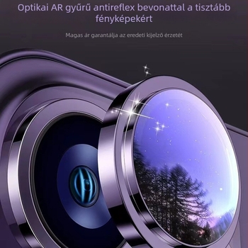 iPhone 14 Pro Max kamerafólia – edzett üveg, HD, ütésálló, ujjlenyomat-mentes