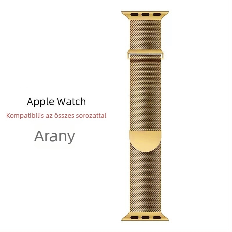Apple Watch S11-hez milánói fémcsukló, dupla szakaszos kialakítással