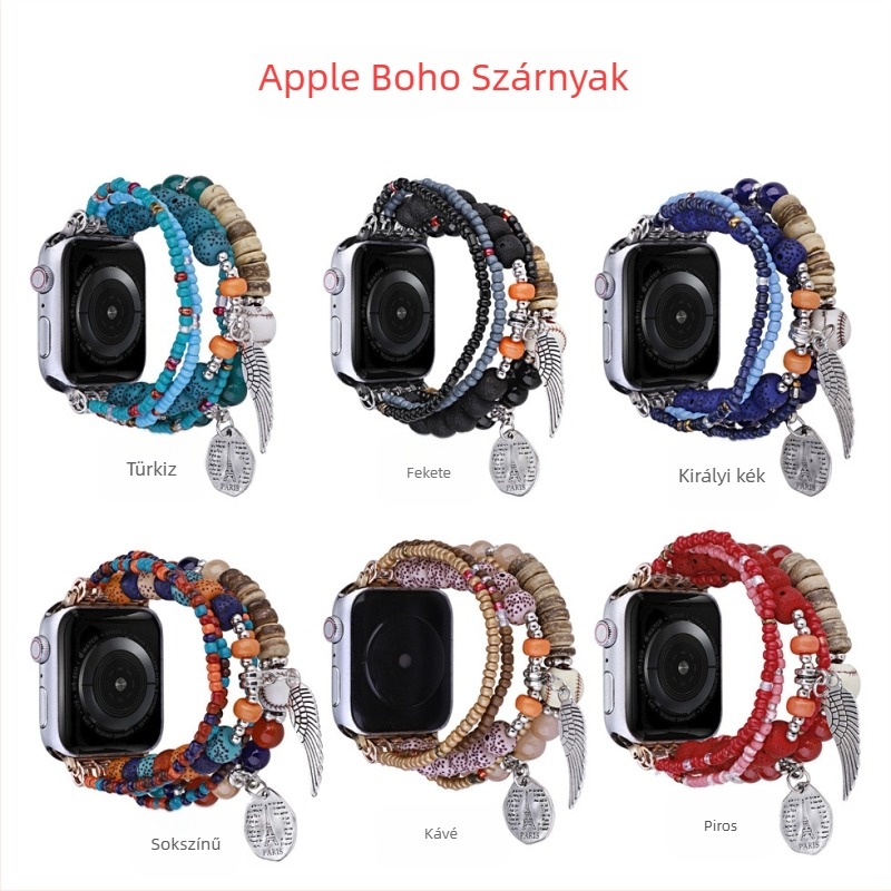 FOLUXE Apple Watch Fa gyöngyös szíj – Posey Wings dizájn, Divat stílus