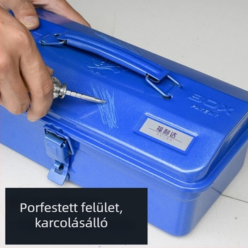 Fém szerszámtartó doboz tároláshoz, Welfare da, egyrétegű megemelt kialakítás