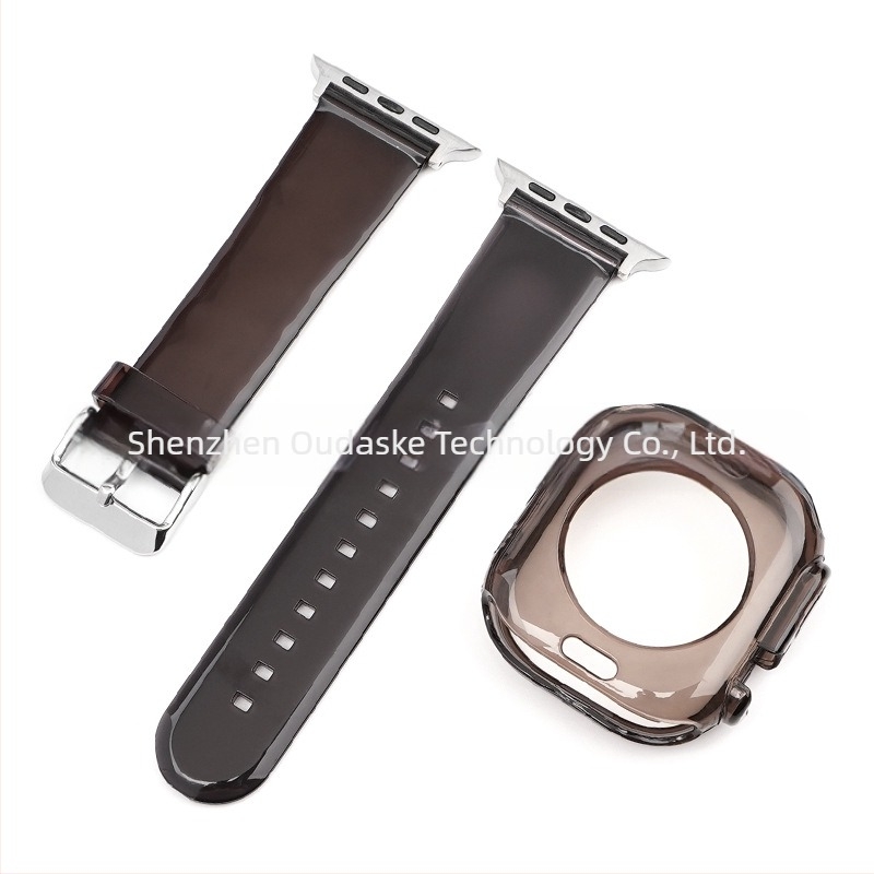 Átlátszó TPU Glacier Jelly tok az Apple Watch szíjhoz, kompatibilis az Apple Watch Series 8/Ultra/SE/7/6/5