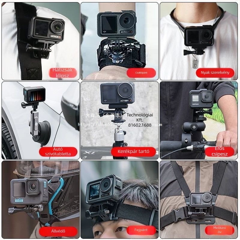 Insta360 Ace Pro 2 kamera kiegészítő – fejpánt, mellkasöv, hátizsák csat, motorkerékpár tartó
