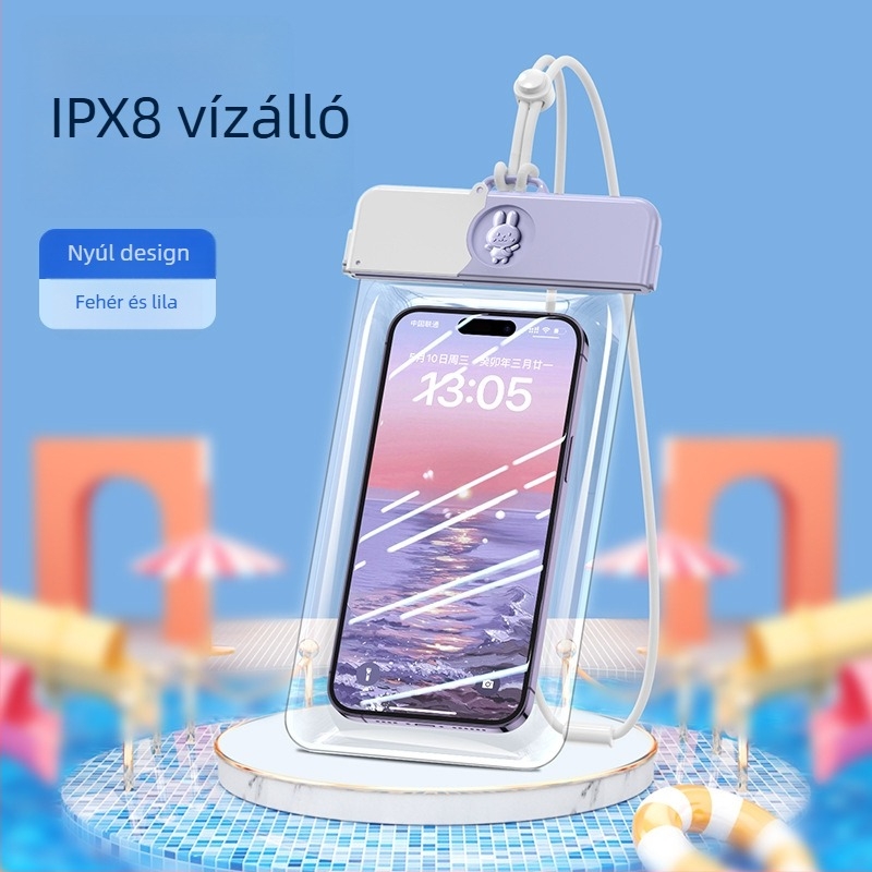 Vízálló telefon tok érintőképernyőhöz — ABS+TPU, kapacitás 7.2, poliészter anyag, rajzfilm-stílus, logó nyomtatása
