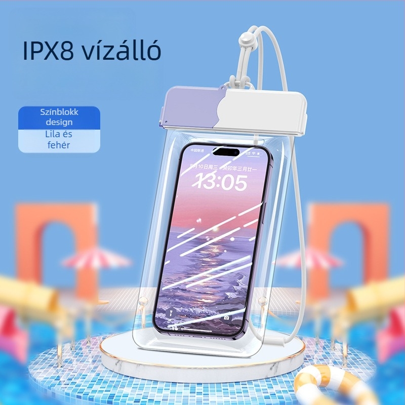 Vízálló telefon tok érintőképernyőhöz — ABS+TPU, kapacitás 7.2, poliészter anyag, rajzfilm-stílus, logó nyomtatása