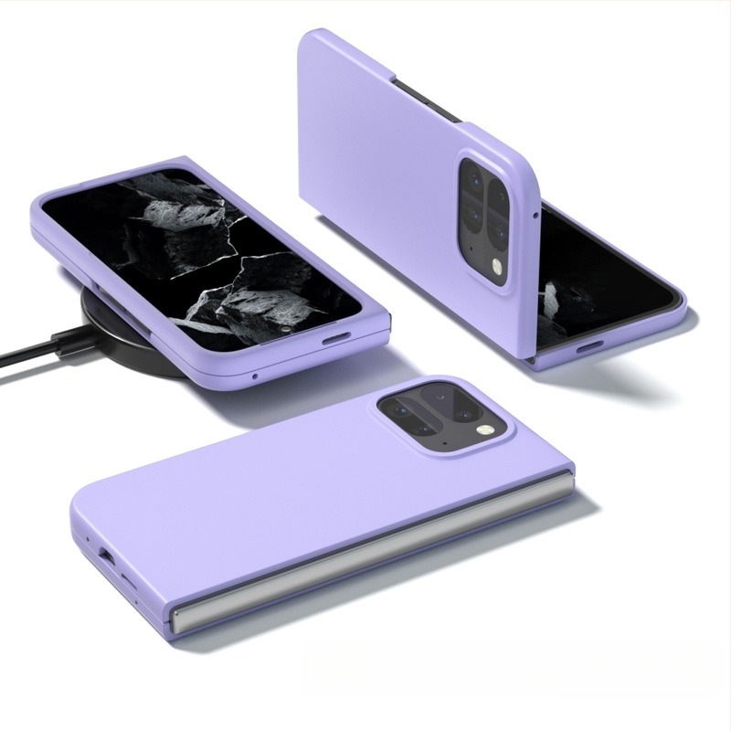 Google Pixel 9 Pro Fold hajtogatható telefonvédő — PC keményhéj, egyszínű, selymes tapintású felület