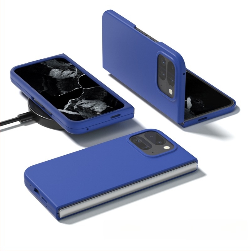 Google Pixel 9 Pro Fold hajtogatható telefonvédő — PC keményhéj, egyszínű, selymes tapintású felület