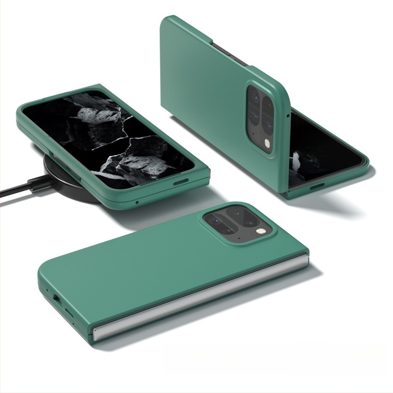 Google Pixel 9 Pro Fold hajtogatható telefonvédő — PC keményhéj, egyszínű, selymes tapintású felület