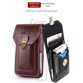 Corduroy mobiltelefon-táska PU bélés és fedett nyílással, üzleti utakhoz, 2018 tavasz