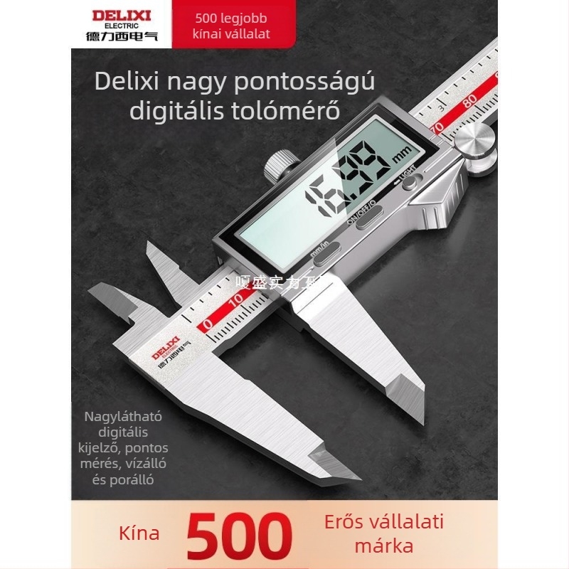 SHASHENG digitális tolómérő, ipari kategória, magas pontosság, mélységmérés