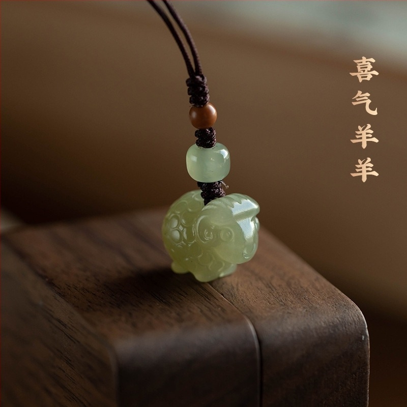 Hetian jade kígyó zodiákus kulcstartó, prémium modell, telefonpánttal