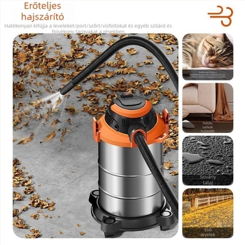 HEPA szűrővel, porleválasztóval és szűrőgyapottal ellátott porszívó – 1400W, 20000Pa szívóerő, 2 az 1-ben nedves/száraz, 220V otthoni használatra