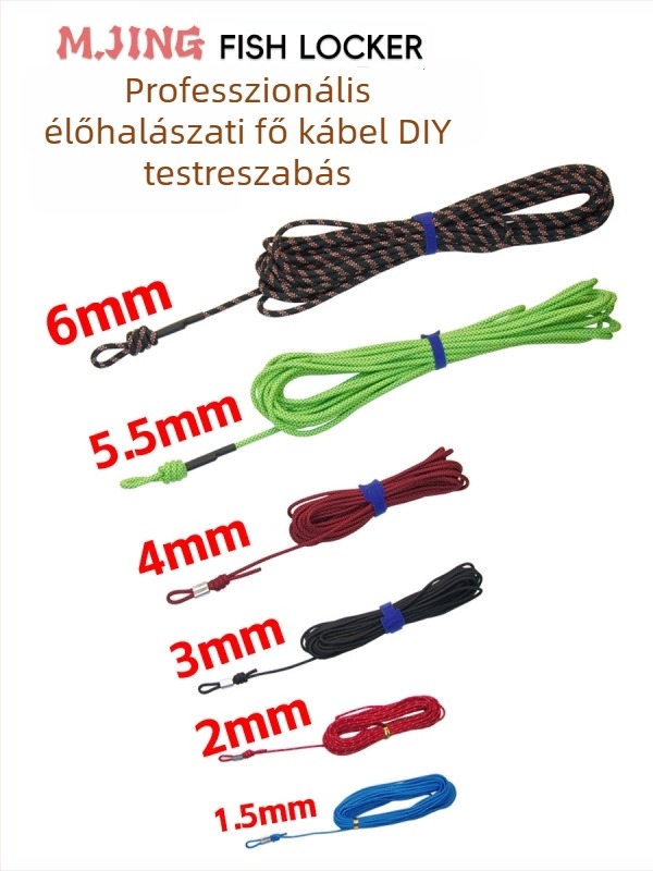Élőhalas zsinór – acélsodronnyal megerősített, DIY kiegészítő