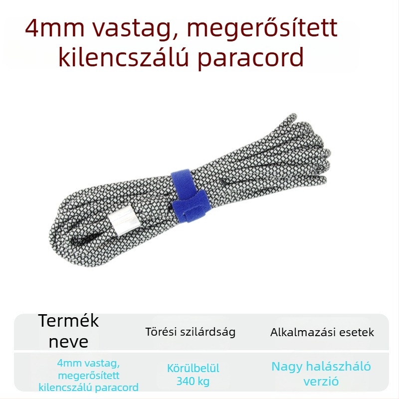 Élőhalas zsinór – acélsodronnyal megerősített, DIY kiegészítő