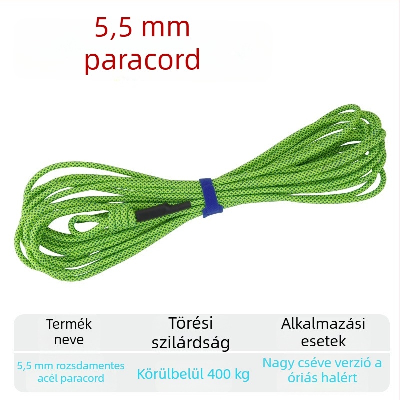 Élőhalas zsinór – acélsodronnyal megerősített, DIY kiegészítő