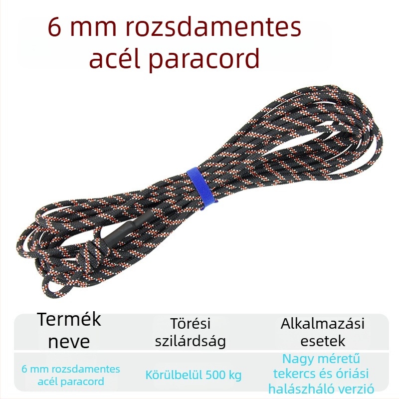 Élőhalas zsinór – acélsodronnyal megerősített, DIY kiegészítő