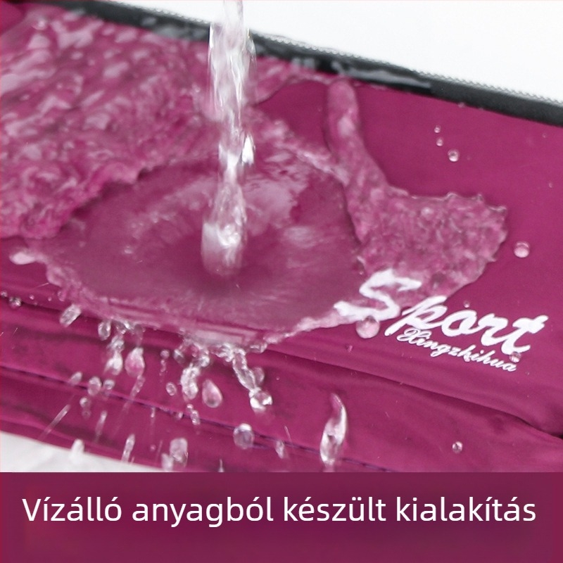 Férfi derék táska – vízálló Oxford anyag, keresztpántos kivitel, városi egyszerű stílus, egyszínű mintázat