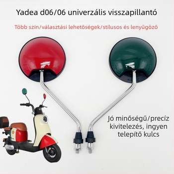 Visszapillantó tükör elektromos kerékpárhoz, konvex széles látószögű, univerzális kerek tükör