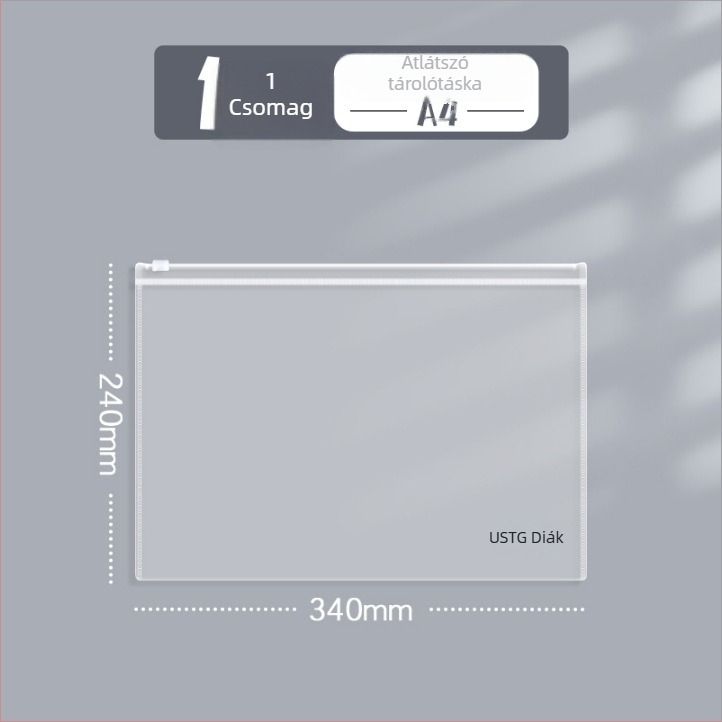 Bedome PVC tolltartó vizsgákhoz, cipzáras, egyszerű forma (Bedome, PVC, zipper-type, simple shape)