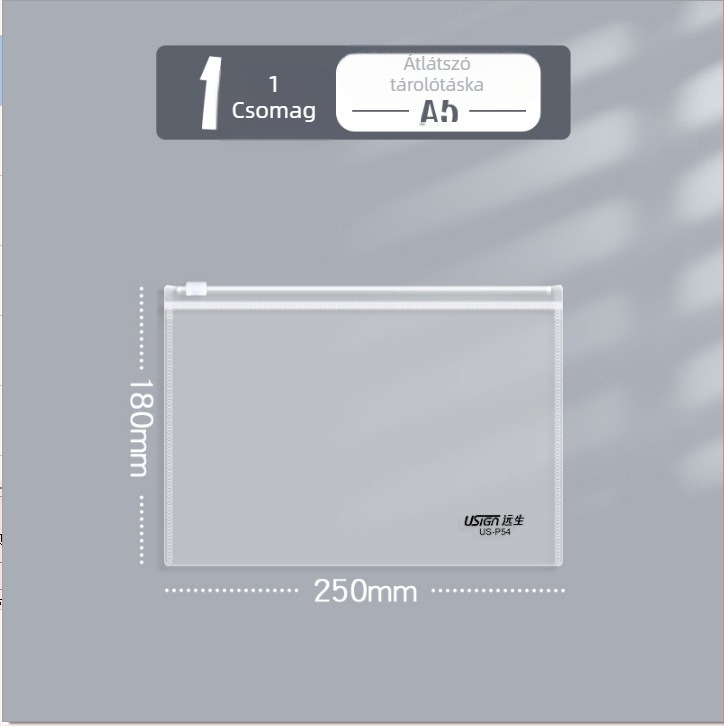 Bedome PVC tolltartó vizsgákhoz, cipzáras, egyszerű forma (Bedome, PVC, zipper-type, simple shape)