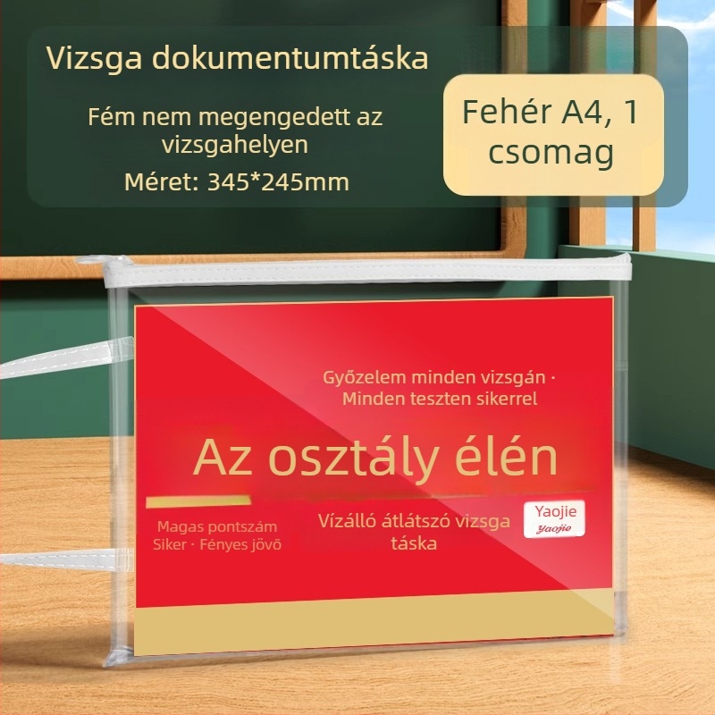Bedome PVC tolltartó vizsgákhoz, cipzáras, egyszerű forma (Bedome, PVC, zipper-type, simple shape)