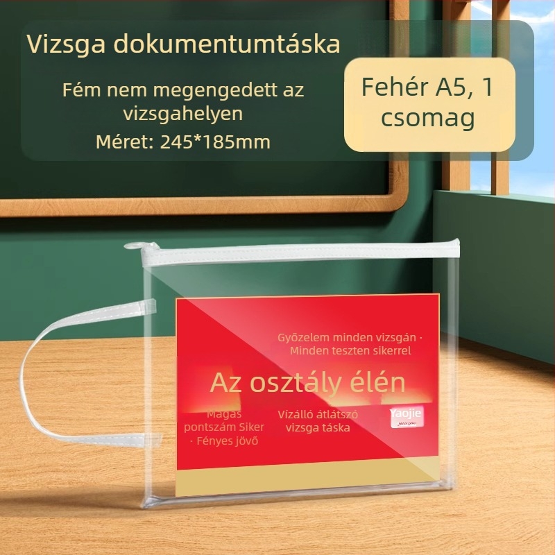 Bedome PVC tolltartó vizsgákhoz, cipzáras, egyszerű forma (Bedome, PVC, zipper-type, simple shape)