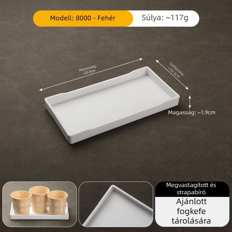 Szögletes melamín tálca szállodák számára – teás tálca és tisztálkodási kellékek tárolása a szobában