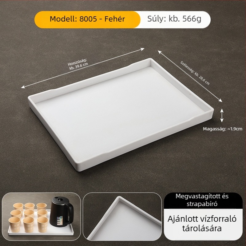 Szögletes melamín tálca szállodák számára – teás tálca és tisztálkodási kellékek tárolása a szobában