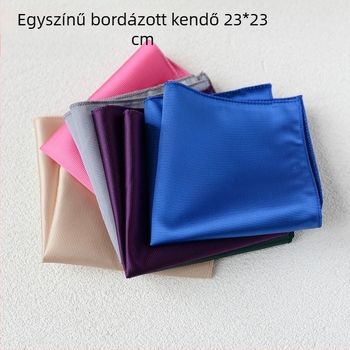 Zsebkendő - poliészter selyem, könnyű luxus stílus, Jacquard szövés, egyszínű mintázat