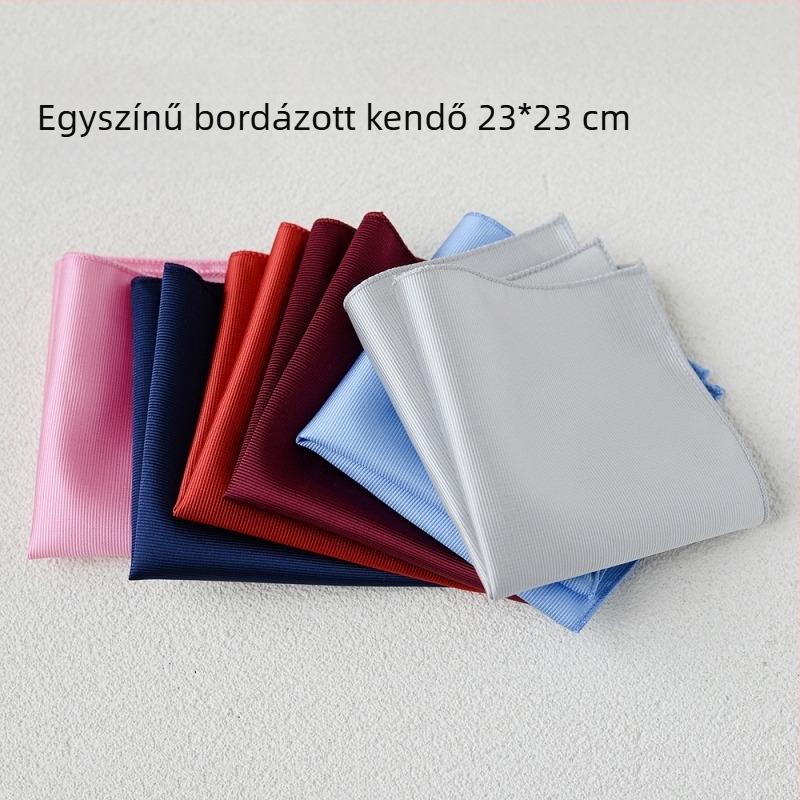 Zsebkendő - poliészter selyem, könnyű luxus stílus, Jacquard szövés, egyszínű mintázat