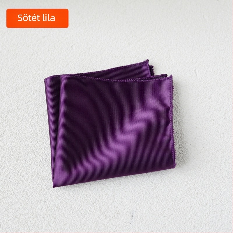 Zsebkendő - poliészter selyem, könnyű luxus stílus, Jacquard szövés, egyszínű mintázat